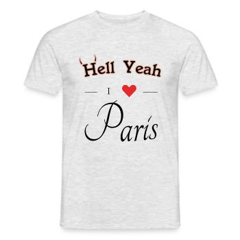 hell yeah i love Paris - Männer T-Shirt - Grau meliert - Vorne - AI Model Male 178 dark (178cm)