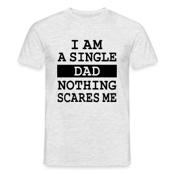 Ich bin alleinerziehender Vater - Männer T-Shirt - Grau meliert - Vorne - AI Model Male 178 dark (178cm)