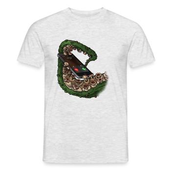Cthulhu-Call - Männer T-Shirt - Grau meliert - Vorne - AI Model Male 178 dark (178cm)