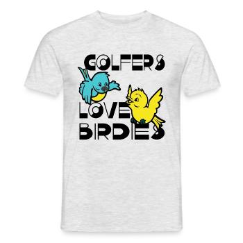 GOLFERS LOVE BIRDIES Birds Sports Golf Par club - Men's T-Shirt - heather grey - Front - AI Model Male 178 dark (178cm)