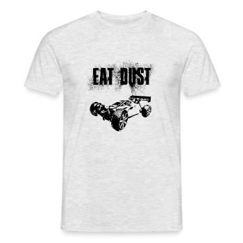 RC Car Racing On Off-Roader EAT DUST BLACK - Men's T-Shirt - heather grey - Front - AI Model Male 178 dark (178cm)