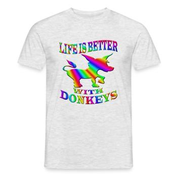 baudet - T-shirt homme - gris chiné - Devant - AI Model Male 178 dark (178cm)