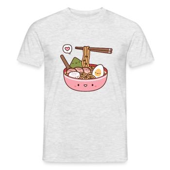 Ramen japanische Nudel - Männer T-Shirt - Grau meliert - Vorne - AI Model Male 178 dark (178cm)