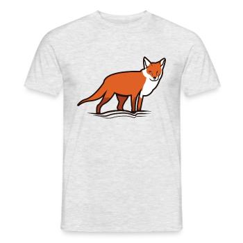 Fox Fox Red Fox Foxes Wildlife Wildlife Hunting - Men's T-Shirt - heather grey - Front - AI Model Male 178 dark (178cm)