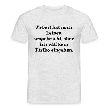 Arbeit - Männer T-Shirt - Grau meliert - Vorne - AI Model Male 178 dark (178cm)