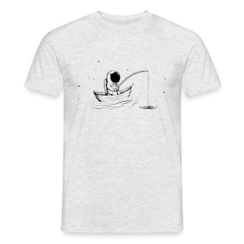 Fishing In Space - Männer T-Shirt - Grau meliert - Vorne - AI Model Male 178 dark (178cm)