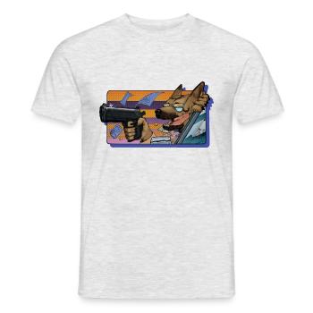 Gun Dog - sans inscription - T-shirt homme - gris chiné - Devant - AI Model Male 178 dark (178cm)
