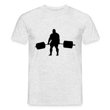 Strongman Deadlift - Männer T-Shirt - Grau meliert - Vorne - AI Model Male 178 dark (178cm)