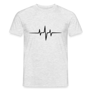 Musique Dub Techno House Dance Electro Sound Wave - T-shirt homme - gris chiné - Devant - AI Model Male 178 dark (178cm)