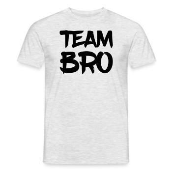 Team Bro - Men's T-Shirt - heather grey - Front - AI Model Male 178 dark (178cm)