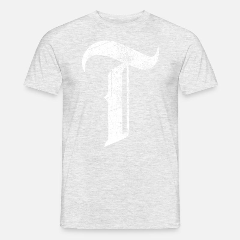 Tshirt alphabet initial T - Men’s T-shirt - heather grey