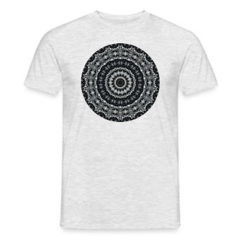 Mandala | Fractal Art - Männer T-Shirt - Grau meliert - Vorne - AI Model Male 178 dark (178cm)