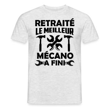 retraité le meilleur mécanicien a fini 1 - T-shirt homme - gris chiné - Devant - AI Model Male 178 dark (178cm)
