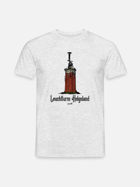 Helgoland Leuchtturm Oberland Nordsee Motiv Küste - Männer T-Shirt - Grau meliert