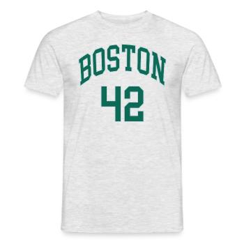 Boston 42 - T-shirt homme - gris chiné - Devant - AI Model Male 178 dark (178cm)