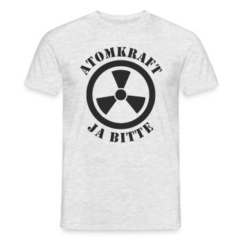 Atomkraft, Ja bitte - Männer T-Shirt - Grau meliert - Vorne - AI Model Male 178 dark (178cm)