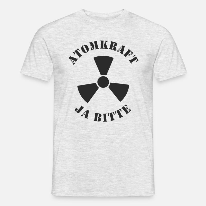 Atomkraft, Ja bitte - Männer T-Shirt - Grau meliert