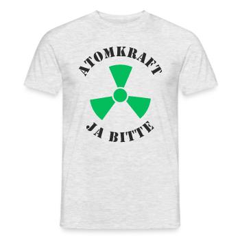 Atomkraft, Ja bitte - Männer T-Shirt - Grau meliert - Vorne - AI Model Male 178 dark (178cm)