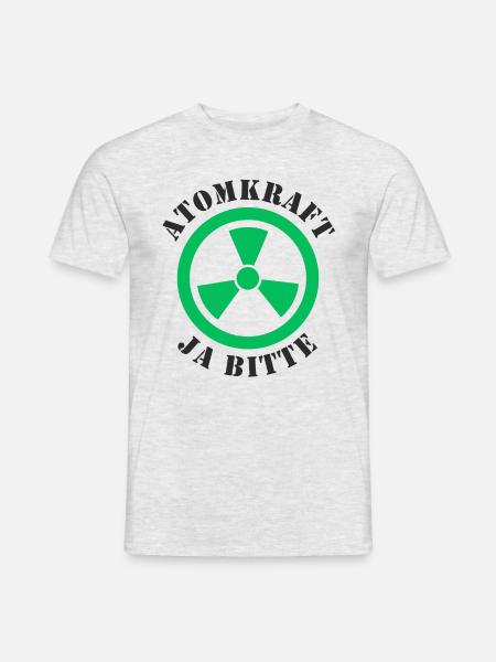 Atomkraft, Ja bitte - Männer T-Shirt - Grau meliert