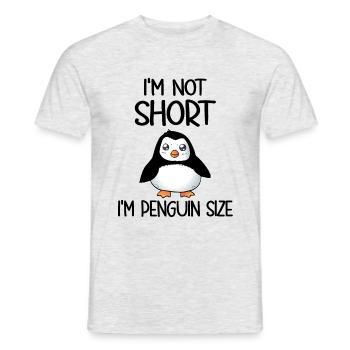 I'm Not Short I'm Penguin Size - Männer T-Shirt - Grau meliert - Vorne - AI Model Male 178 dark (178cm)
