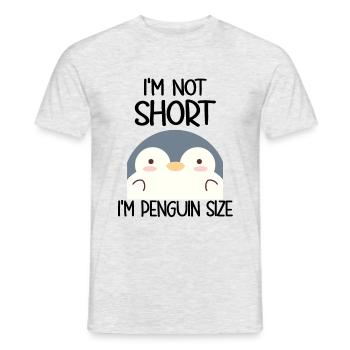I'm Not Short I'm Penguin Size - Männer T-Shirt - Grau meliert - Vorne - AI Model Male 178 dark (178cm)