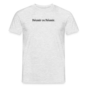 Réussir - T-shirt homme - gris chiné - Devant - AI Model Male 178 dark (178cm)