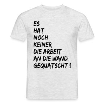 working lazy craftsman chatterbox baloney claim - Men's T-Shirt - heather grey - Front - AI Model Male 178 dark (178cm)
