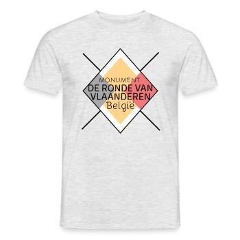 Roadbike Rennrad Flandernrundfahrt Vlaanderen - Männer T-Shirt - Grau meliert - Vorne - AI Model Male 178 dark (178cm)