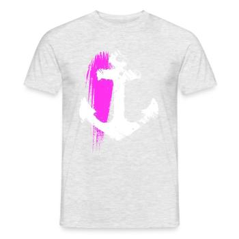 Art Anker _ - Männer T-Shirt - Grau meliert - Vorne - AI Model Male 178 dark (178cm)