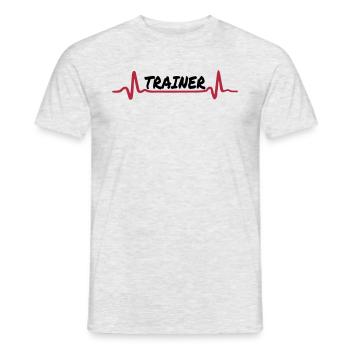 Fitness - Trainer - Männer T-Shirt - Grau meliert - Vorne - AI Model Male 178 dark (178cm)