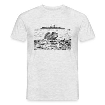 UTÖ GREY SEAL - Marine Textilien und Geschenke - Männer T-Shirt - Grau meliert - Vorne - AI Model Male 178 dark (178cm)