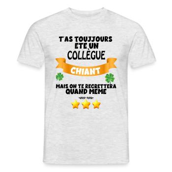 Le Collègue Chiant Qu'on A Tous Aimé Humour Départ - T-shirt homme - gris chiné - Devant - AI Model Male 178 dark (178cm)
