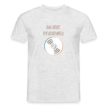 la musique - T-shirt homme - gris chiné - Devant - AI Model Male 178 dark (178cm)