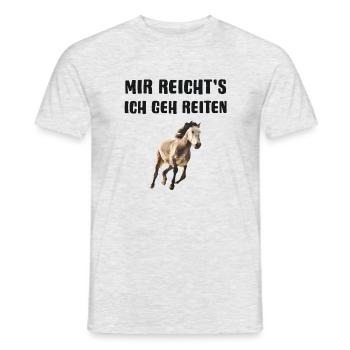 Pferdeliebhaber Geschenk - Männer T-Shirt - Grau meliert - Vorne - AI Model Male 178 dark (178cm)