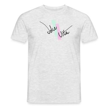 La Dolce Vita - Men's T-Shirt - heather grey - Front - AI Model Male 178 dark (178cm)