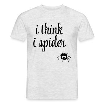 i think i spider - Männer T-Shirt - Grau meliert - Vorne - AI Model Male 178 dark (178cm)