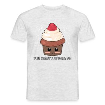 You Know You Want Me - Männer T-Shirt - Grau meliert - Vorne - AI Model Male 178 dark (178cm)