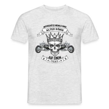 ALTER TRIKE KÖNIG - Männer T-Shirt - Grau meliert - Vorne - AI Model Male 178 dark (178cm)