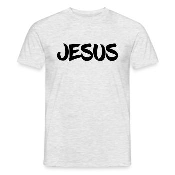 Jesus - Men's T-Shirt - heather grey - Front - AI Model Male 178 dark (178cm)