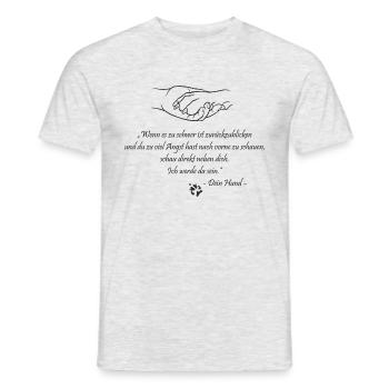 If it's too hard to look back ... - Men's T-Shirt - heather grey - Front - AI Model Male 178 dark (178cm)