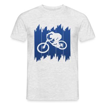 Bike Fahrrad Biken Biker - Männer T-Shirt - Grau meliert - Vorne - AI Model Male 178 dark (178cm)