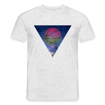 GALAXY BASKET-BALL CADEAU BALLER - T-shirt homme - gris chiné - Devant - AI Model Male 178 dark (178cm)