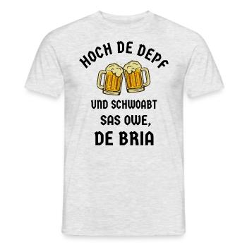 Biergarten Bayern Bier Bierkrug Bierzelt bayerisch - Männer T-Shirt - Grau meliert - Vorne - AI Model Male 178 dark (178cm)
