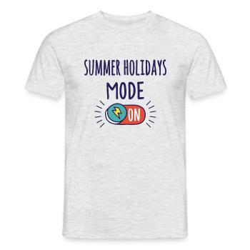 Mode Vacances d’été activé - T-shirt homme - gris chiné - Devant - AI Model Male 178 dark (178cm)