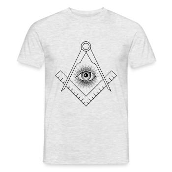 Freemasonry / Conspiracy - Men's T-Shirt - heather grey - Front - AI Model Male 178 dark (178cm)
