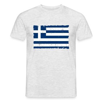 Grèce - T-shirt homme - gris chiné - Devant - AI Model Male 178 dark (178cm)