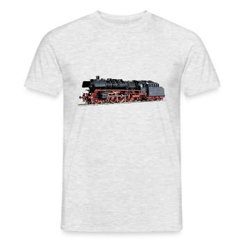 Dampflok 03.10 - Männer T-Shirt - Grau meliert - Vorne - AI Model Male 178 dark (178cm)