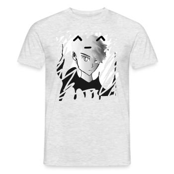 Boy in gray - Men's T-Shirt - heather grey - Front - AI Model Male 178 dark (178cm)