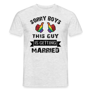 Adieu LGBT enterrement de vie de garçon - T-shirt homme - gris chiné - Devant - AI Model Male 178 dark (178cm)