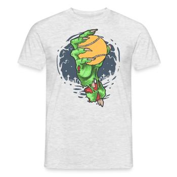 Halloween Zombie Ball Padel Tennis Padelista - T-shirt homme - gris chiné - Devant - AI Model Male 178 dark (178cm)